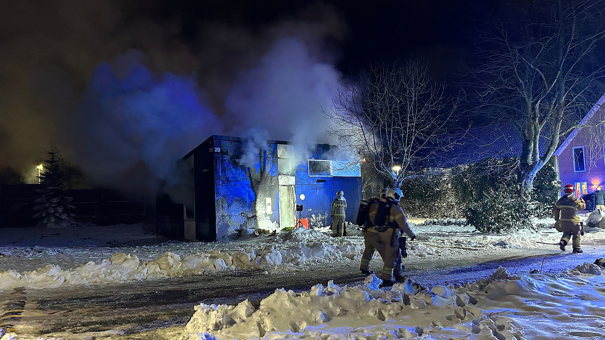 To På Sygehuset Efter Brand I Hus Tv2 Østjylland 