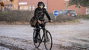 Kraftigt regnvejr rammer Danmark